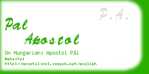 pal apostol business card