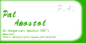 pal apostol business card